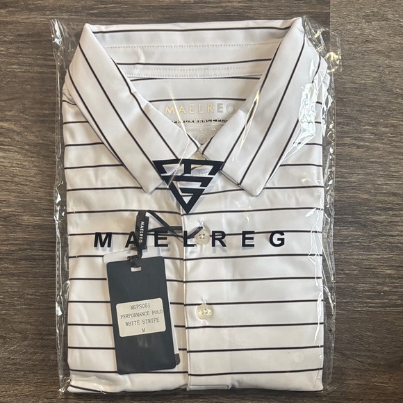 Other - Maelreg Men's White Striped Shirt